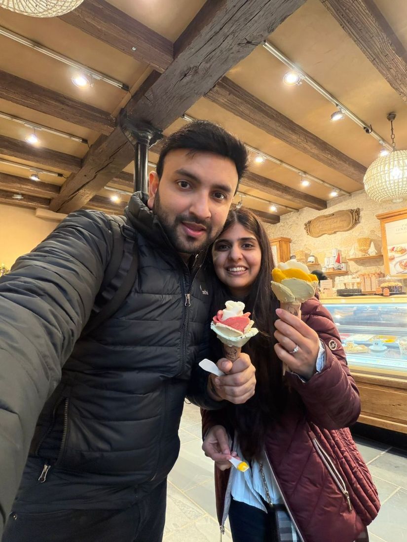 Gelato earned after a long day of travel