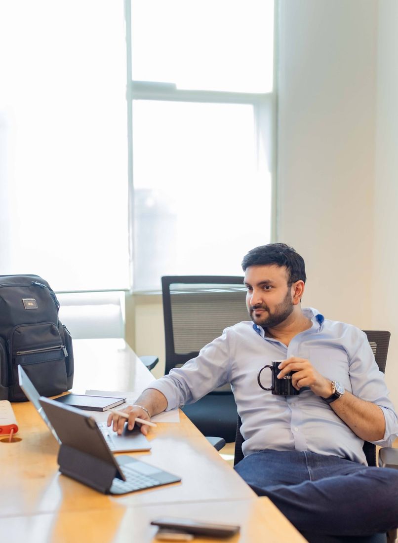 Raghav R Handa at work on a client system